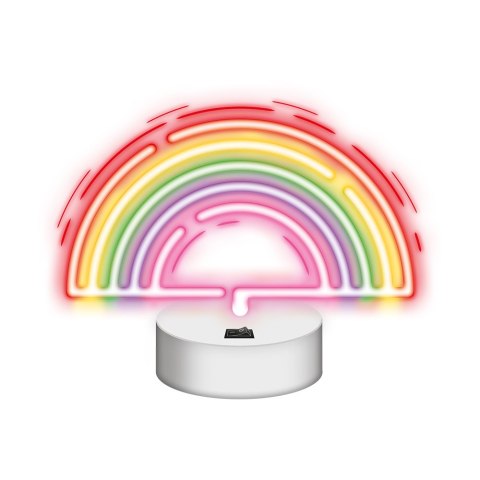 Neon na podstawce LED TĘCZA multikolor NNE09 Neolia Neon na podstawce LED TĘCZA multikolor NNE09 Neolia