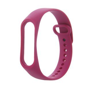 Pasek silikonowy do Xiaomi Mi Band 3 / 4 malinowy