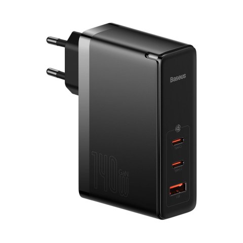 Baseus GaN5 Pro szybka ładowarka 2xUSB-C+USB 140W EU czarna (CCGP100201) Baseus GaN5 Pro szybka ładowarka 2xUSB-C+USB 140W EU czarna (CCGP100201)