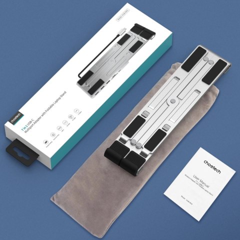 Choetech podstawka stacja wielofunkcyjna 7w1 do laptopa PD/USB-C HDMI(4K/30Hz)/2xUSB-A/1xUSB-C/1xSD/1xTF czarny (HUB-M43) Choetech podstawka stacja wielofunkcyjna 7w1 do laptopa PD/USB-C HDMI(4K/30Hz)/2xUSB-A/1xUSB-C/1xSD/1xTF czarny (HUB-M43)