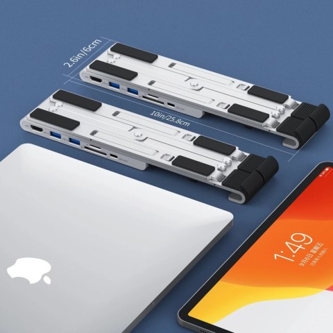 Choetech podstawka stacja wielofunkcyjna 7w1 do laptopa PD/USB-C HDMI(4K/30Hz)/2xUSB-A/1xUSB-C/1xSD/1xTF czarny (HUB-M43) Choetech podstawka stacja wielofunkcyjna 7w1 do laptopa PD/USB-C HDMI(4K/30Hz)/2xUSB-A/1xUSB-C/1xSD/1xTF czarny (HUB-M43)