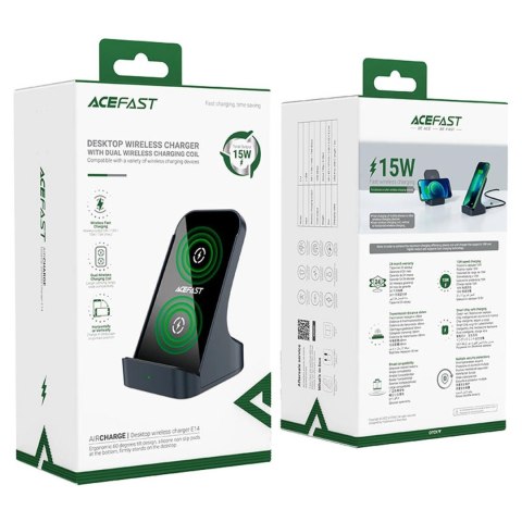 Ładowarka indukcyjna Acefast E14 bezprzewodowa 15W do iPhone - szara Ładowarka indukcyjna Acefast E14 bezprzewodowa 15W do iPhone - szara