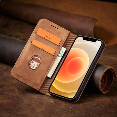Magnet Fancy Case etui Samsung Galaxy A23 5G pokrowiec z klapką portfel podstawka brązowe Magnet Fancy Case etui Samsung Galaxy A23 5G pokrowiec z klapką portfel podstawka brązowe