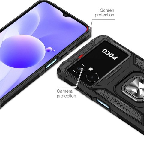 Wozinsky Ring Armor etui Samsung Galaxy A03 pancerny pokrowiec uchwyt magnetyczny ring czarne Wozinsky Ring Armor etui Samsung Galaxy A03 pancerny pokrowiec uchwyt magnetyczny ring czarne