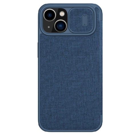Nillkin Qin Cloth Pro Case etui do iPhone 14 Plus osłona na aparat kabura pokrowiec obudowa z klapką niebieski Nillkin Qin Cloth Pro Case etui do iPhone 14 Plus osłona na aparat kabura pokrowiec obudowa z klapką niebieski