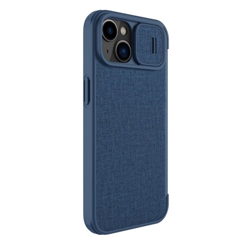 Nillkin Qin Cloth Pro Case etui do iPhone 14 Plus osłona na aparat kabura pokrowiec obudowa z klapką niebieski Nillkin Qin Cloth Pro Case etui do iPhone 14 Plus osłona na aparat kabura pokrowiec obudowa z klapką niebieski