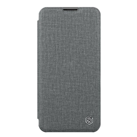 Nillkin Qin Cloth Pro Case etui do iPhone 14 osłona na aparat kabura pokrowiec obudowa z klapką szary Nillkin Qin Cloth Pro Case etui do iPhone 14 osłona na aparat kabura pokrowiec obudowa z klapką szary