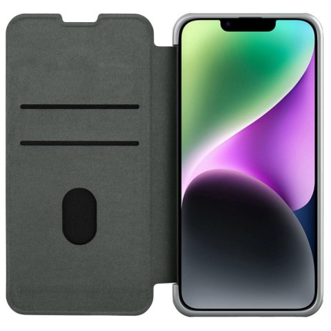 Nillkin Qin Cloth Pro Case etui do iPhone 14 osłona na aparat kabura pokrowiec obudowa z klapką szary Nillkin Qin Cloth Pro Case etui do iPhone 14 osłona na aparat kabura pokrowiec obudowa z klapką szary