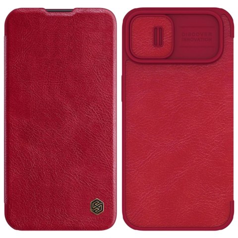 Nillkin Qin Leather Pro Case etui iPhone 14 Plus osłona na aparat kabura pokrowiec obudowa z klapką czerwony Nillkin Qin Leather Pro Case etui iPhone 14 Plus osłona na aparat kabura pokrowiec obudowa z klapką czerwony