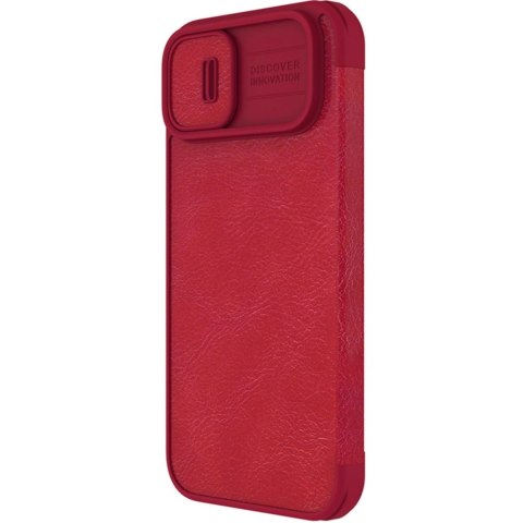 Nillkin Qin Leather Pro Case etui iPhone 14 Plus osłona na aparat kabura pokrowiec obudowa z klapką czerwony Nillkin Qin Leather Pro Case etui iPhone 14 Plus osłona na aparat kabura pokrowiec obudowa z klapką czerwony