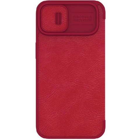 Nillkin Qin Leather Pro Case etui iPhone 14 Plus osłona na aparat kabura pokrowiec obudowa z klapką czerwony Nillkin Qin Leather Pro Case etui iPhone 14 Plus osłona na aparat kabura pokrowiec obudowa z klapką czerwony