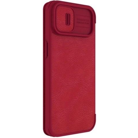 Nillkin Qin Leather Pro Case etui iPhone 14 Plus osłona na aparat kabura pokrowiec obudowa z klapką czerwony Nillkin Qin Leather Pro Case etui iPhone 14 Plus osłona na aparat kabura pokrowiec obudowa z klapką czerwony