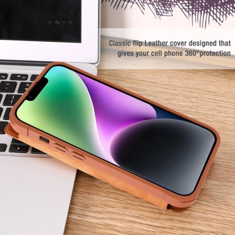 Nillkin Qin Leather Pro Case etui iPhone 14 Plus osłona na aparat kabura pokrowiec obudowa z klapką czerwony Nillkin Qin Leather Pro Case etui iPhone 14 Plus osłona na aparat kabura pokrowiec obudowa z klapką czerwony