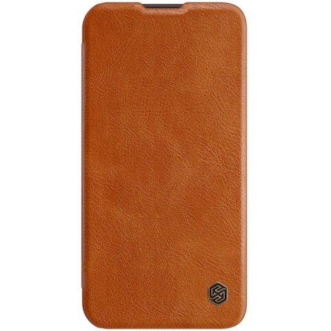 Nillkin Qin Leather Pro Case etui iPhone 14 osłona na aparat kabura pokrowiec obudowa z klapką brązowy Nillkin Qin Leather Pro Case etui iPhone 14 osłona na aparat kabura pokrowiec obudowa z klapką brązowy