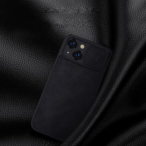 Nillkin Qin Leather Pro Case etui iPhone 14 osłona na aparat kabura pokrowiec obudowa z klapką brązowy Nillkin Qin Leather Pro Case etui iPhone 14 osłona na aparat kabura pokrowiec obudowa z klapką brązowy