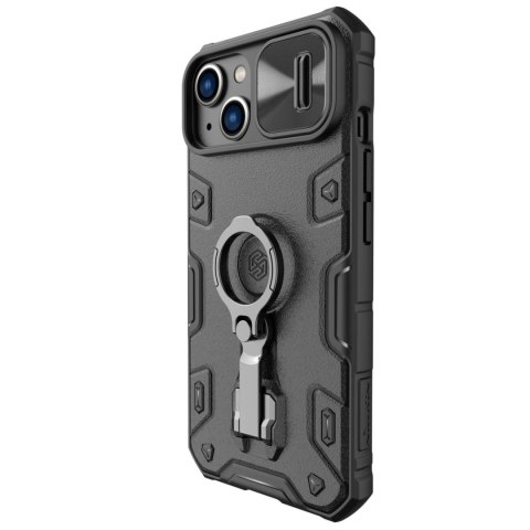 Nillkin CamShield Armor Pro Case etui iPhone 14 Plus pancerny pokrowiec z osłoną na aparat ring podstawka czarne Nillkin CamShield Armor Pro Case etui iPhone 14 Plus pancerny pokrowiec z osłoną na aparat ring podstawka czarne