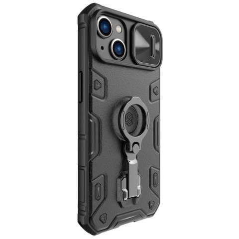 Nillkin CamShield Armor Pro Case etui iPhone 14 Plus pancerny pokrowiec z osłoną na aparat ring podstawka czarne Nillkin CamShield Armor Pro Case etui iPhone 14 Plus pancerny pokrowiec z osłoną na aparat ring podstawka czarne