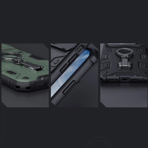 Nillkin CamShield Armor Pro Case etui iPhone 14 Plus pancerny pokrowiec z osłoną na aparat ring podstawka czarne Nillkin CamShield Armor Pro Case etui iPhone 14 Plus pancerny pokrowiec z osłoną na aparat ring podstawka czarne