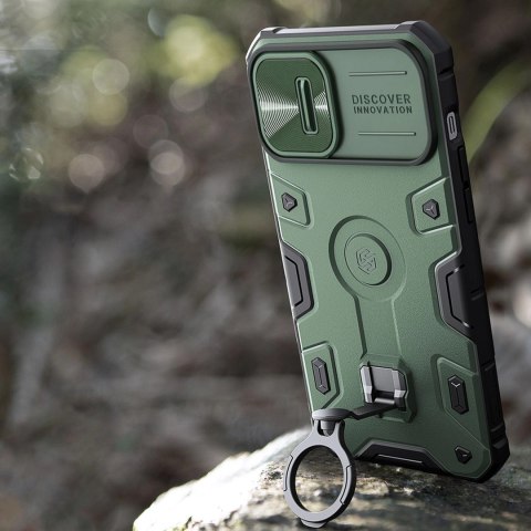 Nillkin CamShield Armor Pro Magnetic Case etui iPhone 14 Plus MagSafe pancerny pokrowiec podstawka ring czarny Nillkin CamShield Armor Pro Magnetic Case etui iPhone 14 Plus MagSafe pancerny pokrowiec podstawka ring czarny