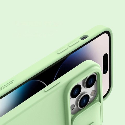 Nillkin CamShield Magnetic Silicone Case etui iPhone 14 Pro Max magnetyczny MagSafe pokrowiec z osłoną na aparat zielony Nillkin CamShield Magnetic Silicone Case etui iPhone 14 Pro Max magnetyczny MagSafe pokrowiec z osłoną na aparat zielony