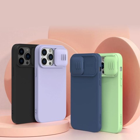 Nillkin CamShield Magnetic Silicone Case etui iPhone 14 Pro Max magnetyczny MagSafe pokrowiec z osłoną na aparat zielony Nillkin CamShield Magnetic Silicone Case etui iPhone 14 Pro Max magnetyczny MagSafe pokrowiec z osłoną na aparat zielony