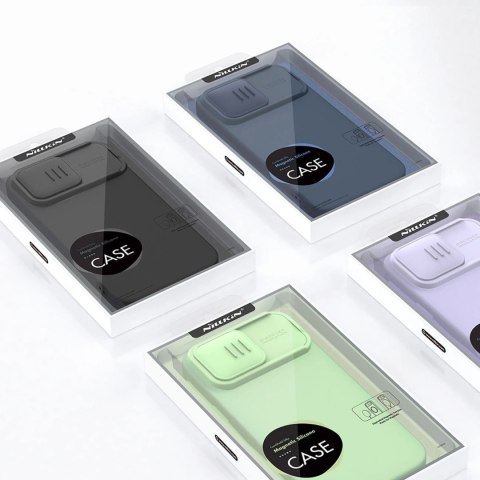 Nillkin CamShield Magnetic Silicone Case etui iPhone 14 Pro Max magnetyczny MagSafe pokrowiec z osłoną na aparat zielony Nillkin CamShield Magnetic Silicone Case etui iPhone 14 Pro Max magnetyczny MagSafe pokrowiec z osłoną na aparat zielony