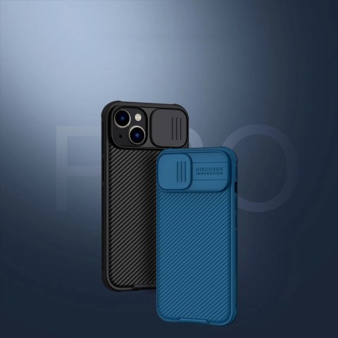 Nillkin CamShield Pro Case etui iPhone 14 Plus pancerny pokrowiec osłona na aparat kamerę niebieski Nillkin CamShield Pro Case etui iPhone 14 Plus pancerny pokrowiec osłona na aparat kamerę niebieski