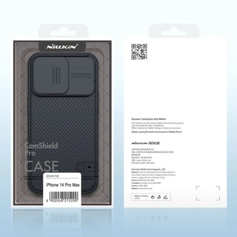 Nillkin CamShield Pro Case etui iPhone 14 Pro Max pancerny pokrowiec osłona na aparat kamerę niebieski Nillkin CamShield Pro Case etui iPhone 14 Pro Max pancerny pokrowiec osłona na aparat kamerę niebieski