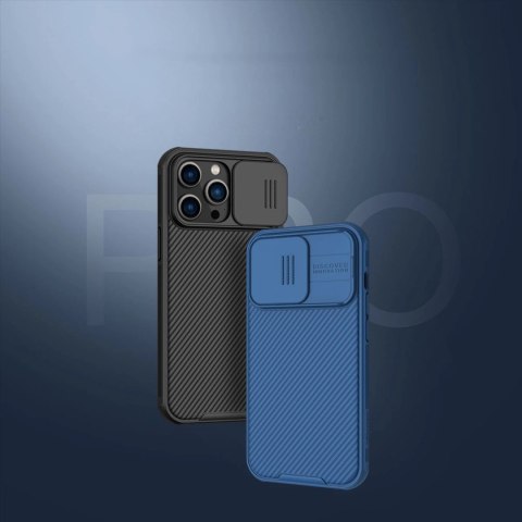 Nillkin CamShield Pro Case etui iPhone 14 Pro Max pancerny pokrowiec osłona na aparat kamerę niebieski Nillkin CamShield Pro Case etui iPhone 14 Pro Max pancerny pokrowiec osłona na aparat kamerę niebieski