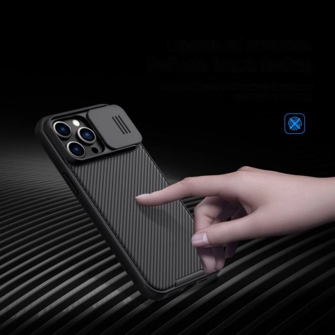Nillkin CamShield Pro Case etui iPhone 14 Pro Max pancerny pokrowiec osłona na aparat kamerę niebieski Nillkin CamShield Pro Case etui iPhone 14 Pro Max pancerny pokrowiec osłona na aparat kamerę niebieski