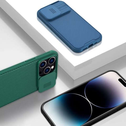 Nillkin CamShield Pro Case etui iPhone 14 Pro Max pancerny pokrowiec osłona na aparat kamerę niebieski Nillkin CamShield Pro Case etui iPhone 14 Pro Max pancerny pokrowiec osłona na aparat kamerę niebieski
