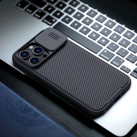 Nillkin CamShield Pro Case etui iPhone 14 Pro Max pancerny pokrowiec osłona na aparat kamerę niebieski Nillkin CamShield Pro Case etui iPhone 14 Pro Max pancerny pokrowiec osłona na aparat kamerę niebieski