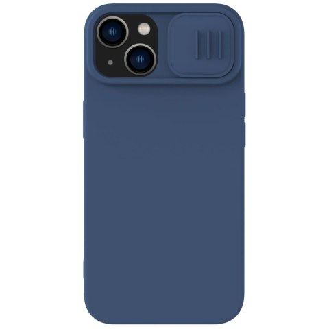 Nillkin CamShield Silky Silicone Case etui iPhone 14 Plus pokrowiec z osłoną na aparat niebieski Nillkin CamShield Silky Silicone Case etui iPhone 14 Plus pokrowiec z osłoną na aparat niebieski
