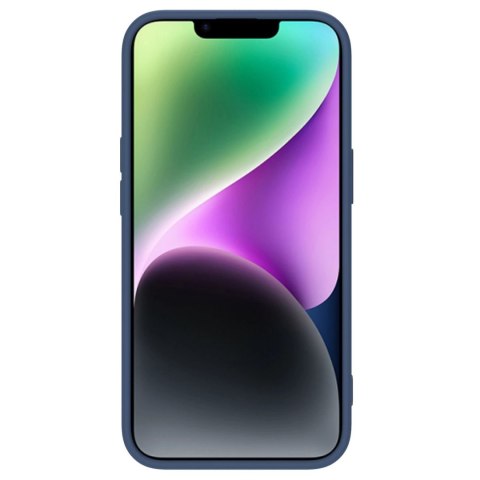Nillkin CamShield Silky Silicone Case etui iPhone 14 Plus pokrowiec z osłoną na aparat niebieski Nillkin CamShield Silky Silicone Case etui iPhone 14 Plus pokrowiec z osłoną na aparat niebieski