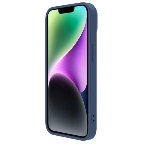 Nillkin CamShield Silky Silicone Case etui iPhone 14 Plus pokrowiec z osłoną na aparat niebieski Nillkin CamShield Silky Silicone Case etui iPhone 14 Plus pokrowiec z osłoną na aparat niebieski