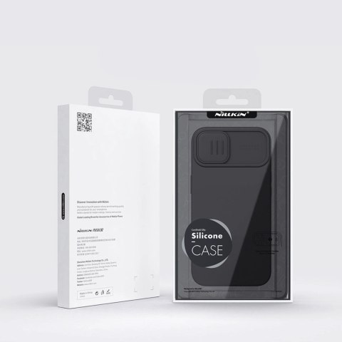 Nillkin CamShield Silky Silicone Case etui iPhone 14 Plus pokrowiec z osłoną na aparat niebieski Nillkin CamShield Silky Silicone Case etui iPhone 14 Plus pokrowiec z osłoną na aparat niebieski