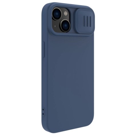 Nillkin CamShield Silky Silicone Case etui iPhone 14 Plus pokrowiec z osłoną na aparat niebieski Nillkin CamShield Silky Silicone Case etui iPhone 14 Plus pokrowiec z osłoną na aparat niebieski