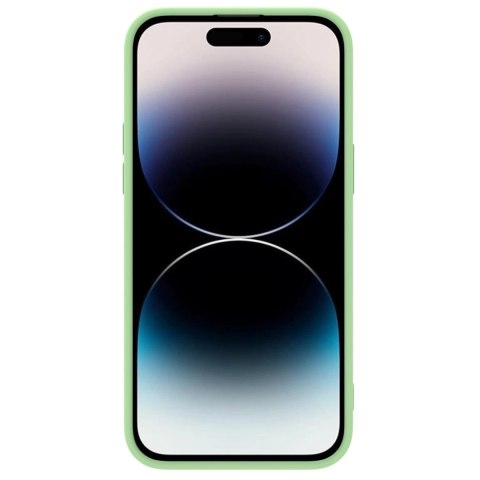 Nillkin CamShield Silky Silicone Case etui iPhone 14 Pro pokrowiec z osłoną na aparat zielony Nillkin CamShield Silky Silicone Case etui iPhone 14 Pro pokrowiec z osłoną na aparat zielony