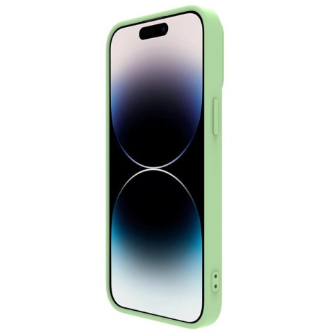 Nillkin CamShield Silky Silicone Case etui iPhone 14 Pro pokrowiec z osłoną na aparat zielony Nillkin CamShield Silky Silicone Case etui iPhone 14 Pro pokrowiec z osłoną na aparat zielony