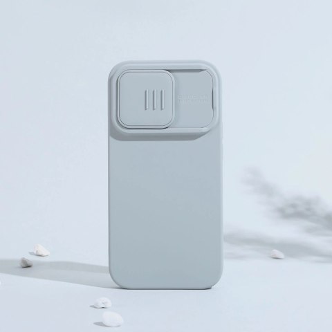 Nillkin CamShield Silky Silicone Case etui iPhone 14 Pro pokrowiec z osłoną na aparat zielony Nillkin CamShield Silky Silicone Case etui iPhone 14 Pro pokrowiec z osłoną na aparat zielony