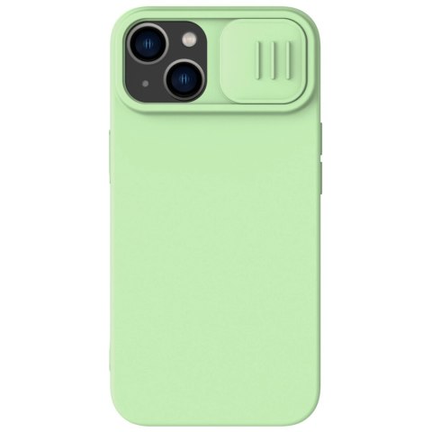 Nillkin CamShield Silky Silicone Case etui iPhone 14 pokrowiec z osłoną na aparat zielony Nillkin CamShield Silky Silicone Case etui iPhone 14 pokrowiec z osłoną na aparat zielony