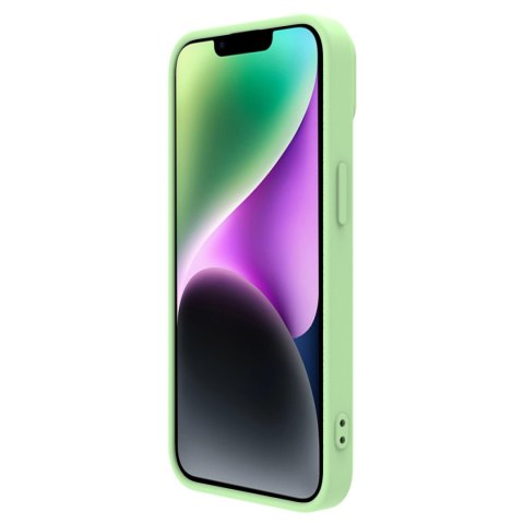 Nillkin CamShield Silky Silicone Case etui iPhone 14 pokrowiec z osłoną na aparat zielony Nillkin CamShield Silky Silicone Case etui iPhone 14 pokrowiec z osłoną na aparat zielony