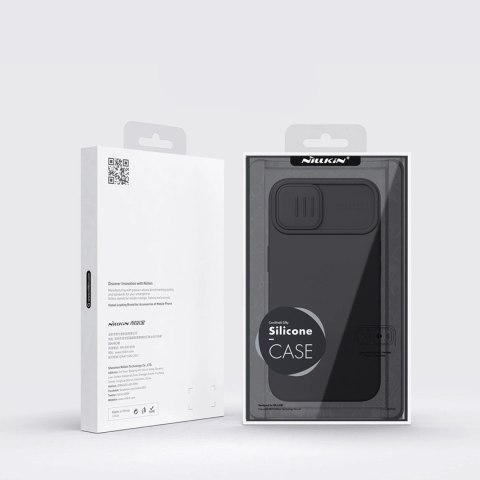 Nillkin CamShield Silky Silicone Case etui iPhone 14 pokrowiec z osłoną na aparat zielony Nillkin CamShield Silky Silicone Case etui iPhone 14 pokrowiec z osłoną na aparat zielony
