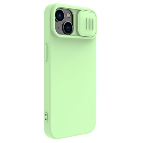 Nillkin CamShield Silky Silicone Case etui iPhone 14 pokrowiec z osłoną na aparat zielony Nillkin CamShield Silky Silicone Case etui iPhone 14 pokrowiec z osłoną na aparat zielony