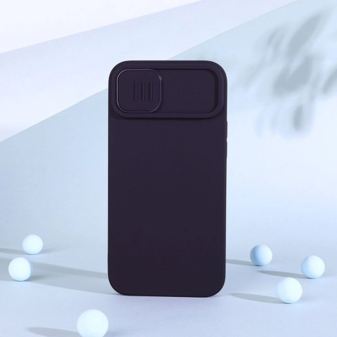 Nillkin CamShield Silky Silicone Case etui iPhone 14 pokrowiec z osłoną na aparat zielony Nillkin CamShield Silky Silicone Case etui iPhone 14 pokrowiec z osłoną na aparat zielony