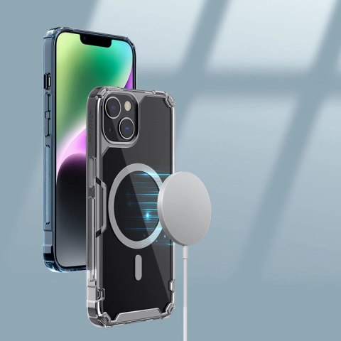 Nillkin Nature Pro Magnetic Case etui iPhone 14 Plus magnetyczny pokrowiec MagSafe niebieski Nillkin Nature Pro Magnetic Case etui iPhone 14 Plus magnetyczny pokrowiec MagSafe niebieski