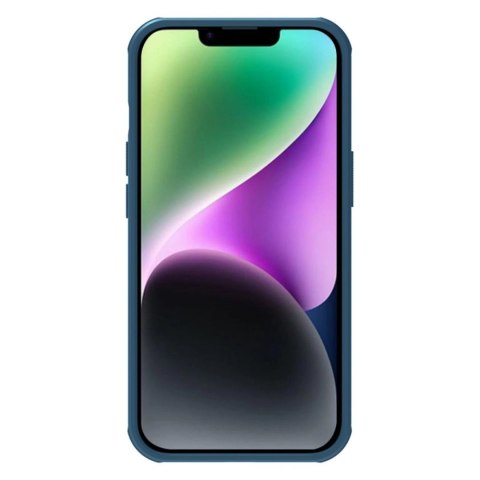 Nillkin Super Frosted Shield Pro Magnetic Case etui iPhone 14 Plus z MagSafe magnetyczne niebieski Nillkin Super Frosted Shield Pro Magnetic Case etui iPhone 14 Plus z MagSafe magnetyczne niebieski
