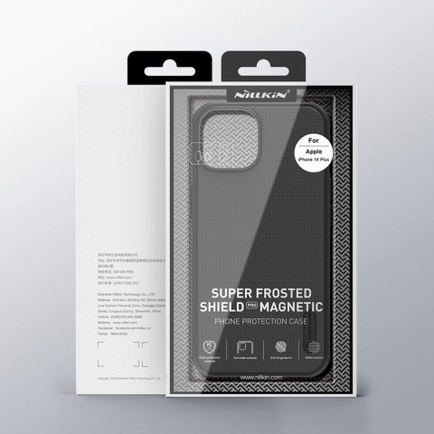 Nillkin Super Frosted Shield Pro Magnetic Case etui iPhone 14 Plus z MagSafe magnetyczne niebieski Nillkin Super Frosted Shield Pro Magnetic Case etui iPhone 14 Plus z MagSafe magnetyczne niebieski