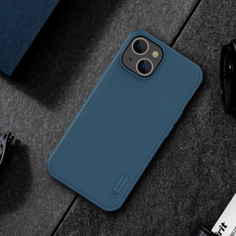 Nillkin Super Frosted Shield Pro Magnetic Case etui iPhone 14 Plus z MagSafe magnetyczne niebieski Nillkin Super Frosted Shield Pro Magnetic Case etui iPhone 14 Plus z MagSafe magnetyczne niebieski