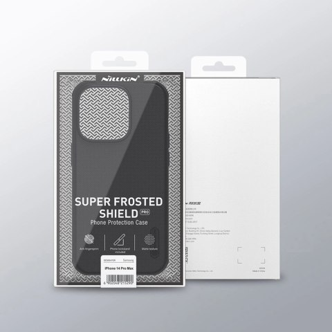 Nillkin Super Frosted Shield Pro etui iPhone 14 Pro Max pokrowiec na tył plecki czarny Nillkin Super Frosted Shield Pro etui iPhone 14 Pro Max pokrowiec na tył plecki czarny
